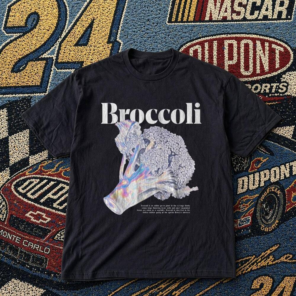 Style Broccoli Aesthetic Y2K Black T-Shirt